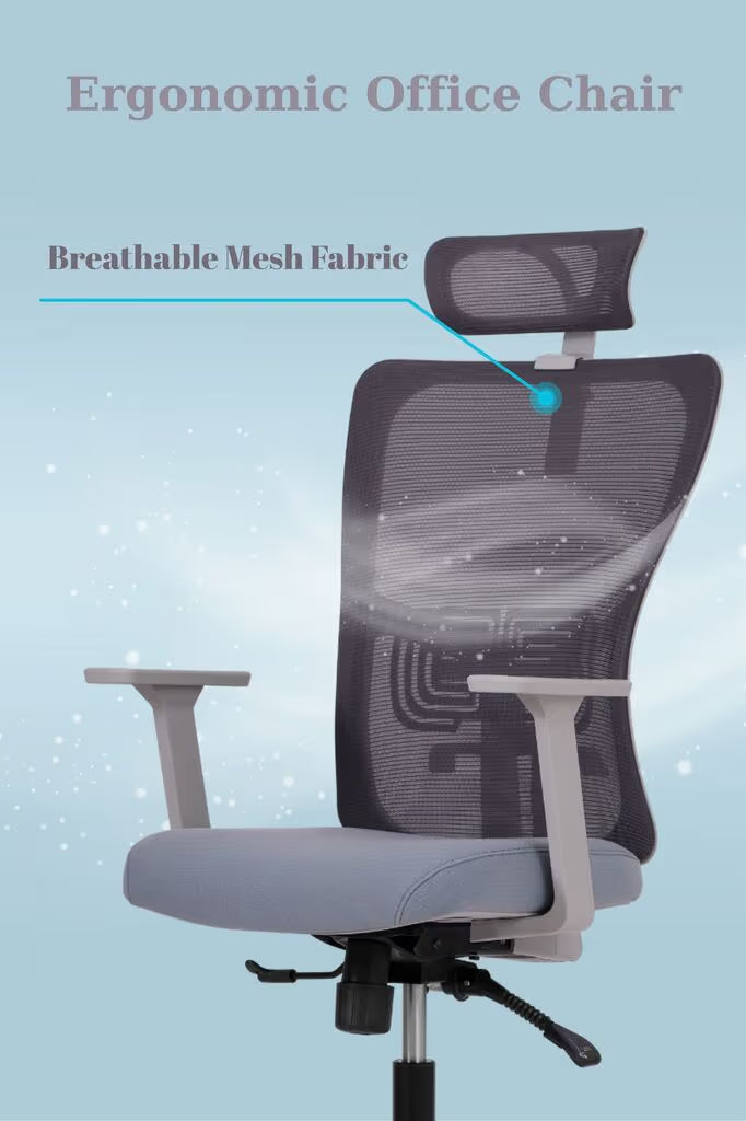 Hanah Home Kancelarijska stolica Lumbar 126, Siva