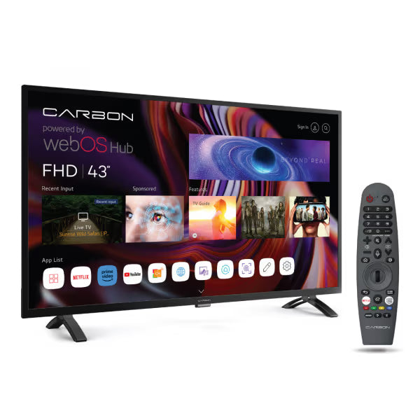 Carbon Televizor sa magičnim daljinskim 43FHDSW, 43'' FHD, Smart, WebOS, Crni