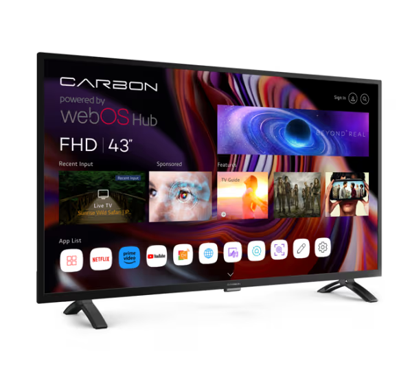 Carbon Televizor sa magičnim daljinskim 43FHDSW, 43'' FHD, Smart, WebOS, Crni