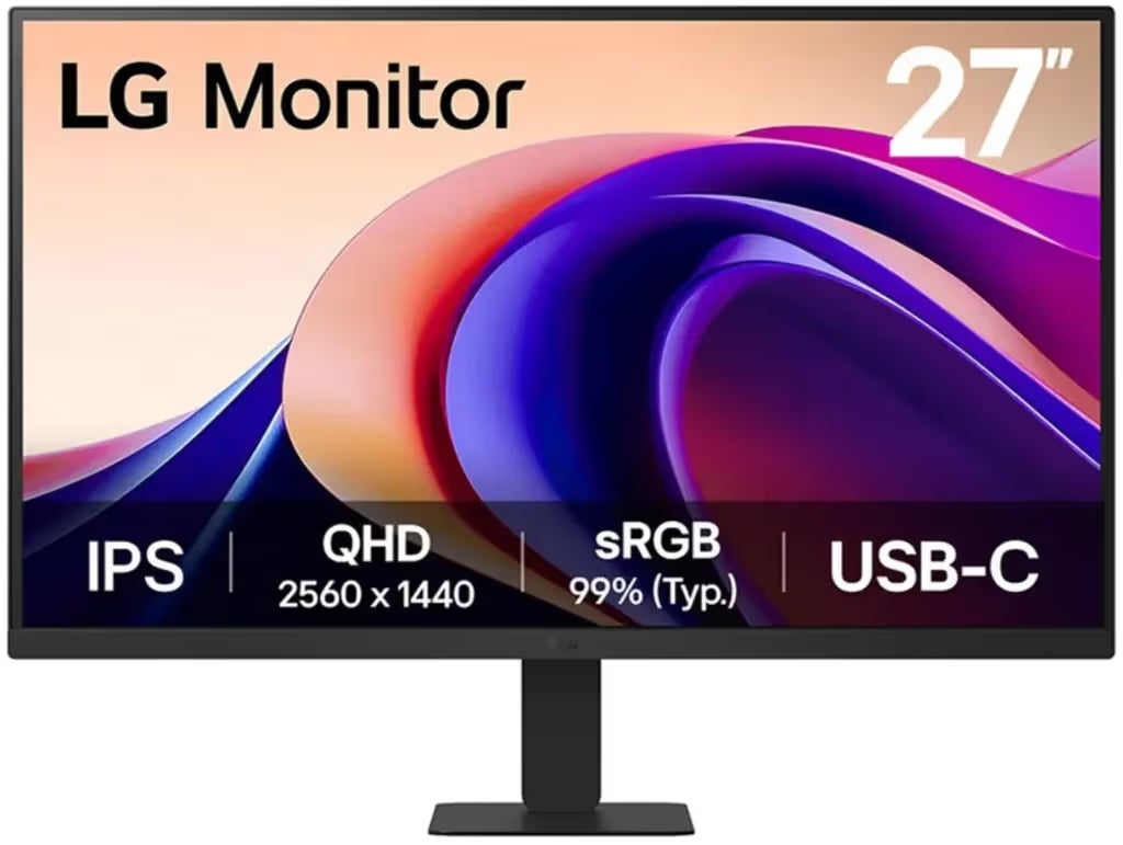 LG monitor 27U631A-B, 27", QHD, 100Hz, IPS, 5ms, 250cd, HDMI, Type-C (15W), VESA 100x100, nagib, tamno siva