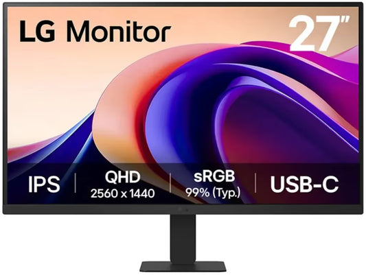 LG monitor 27U631A-B, 27", QHD, 100Hz, IPS, 5ms, 250cd, HDMI, Type-C (15W), VESA 100x100, nagib, tamno siva