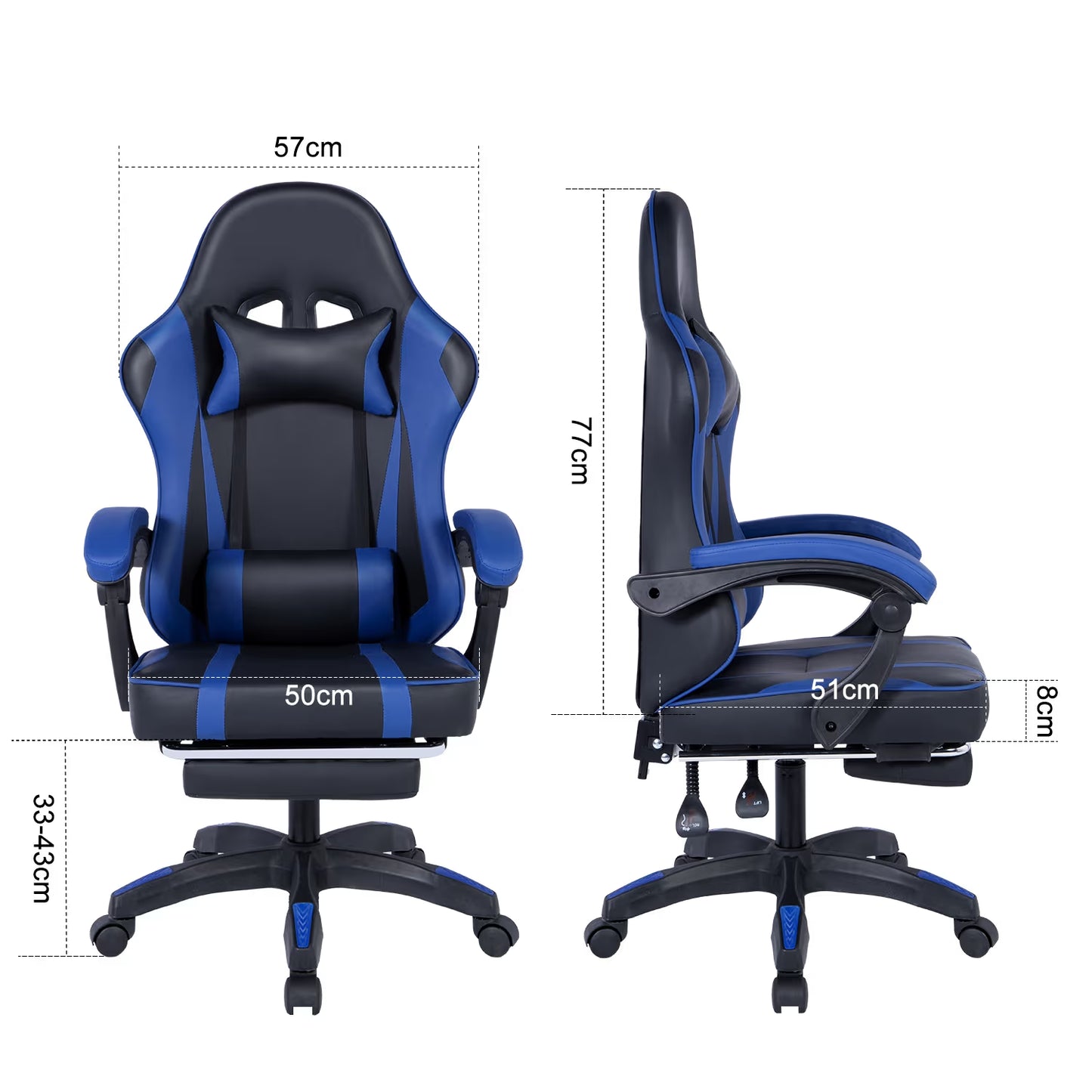 Trick Gejmerska stolica sa dodatkom za noge 928, Plava